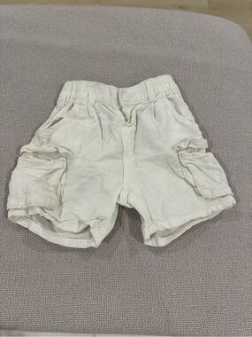 Zara Cream Elastic-Waist Toddler Shorts